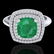 2.52 CTW Emerald & Micro VS/SI Diamond Certified Pave