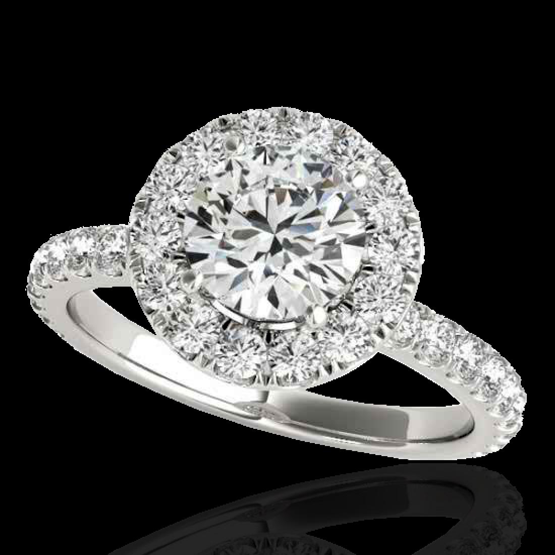 1.75 CTW G-Si Certified Diamond Bridal Solitaire Halo: 33436-REF-178M2R ---- 1.75 CTW G-Si Certified Diamond Bridal Solitaire Halo Ring Gold Manufacturer's Suggested Retail Price: $8800.00 GEMMARI Designer Brand Luxury Jewelry, made in the USA GEMMARI Ret