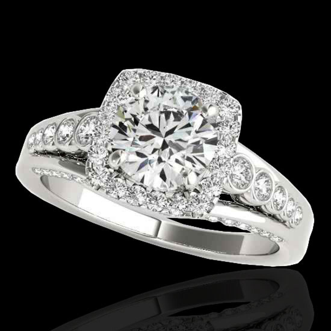 2 CTW G-Si Certified Diamond Bridal Solitaire Halo Ring: 34319-REF-247Z3K ---- 2 CTW G-Si Certified Diamond Bridal Solitaire Halo Ring Gold Manufacturer's Suggested Retail Price: $12250.00 GEMMARI Designer Brand Luxury Jewelry, made in the USA GEMMARI Retai