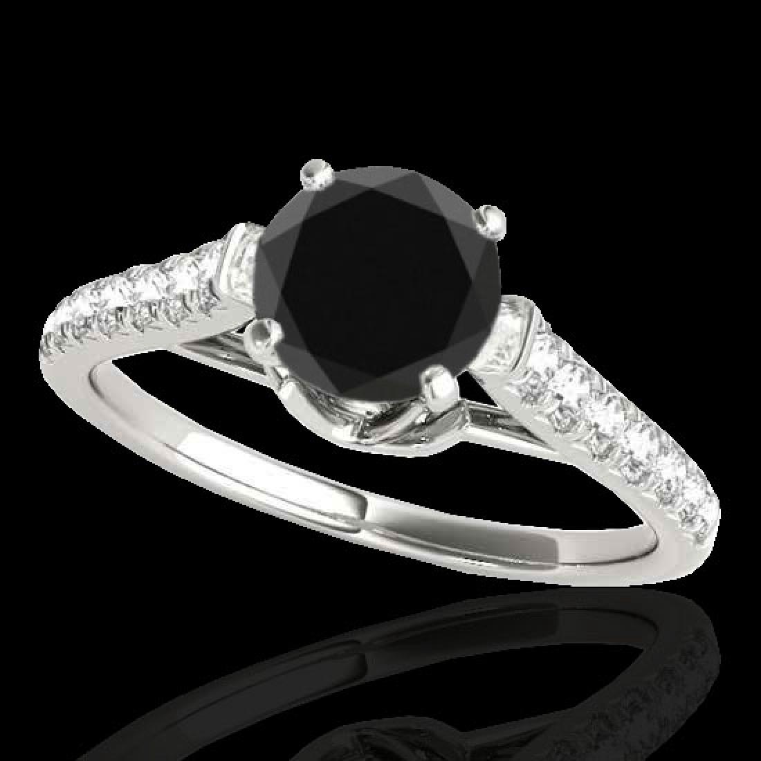 1.46 CTW Certified Vs Black Diamond Solitaire Bridal: 34964-REF-62N7Y ---- 1.46 CTW Certified Vs Black Diamond Solitaire Bridal Ring Gold Manufacturer's Suggested Retail Price: $3100.00 GEMMARI Designer Brand Luxury Jewelry, made in the USA GEMMARI Retai