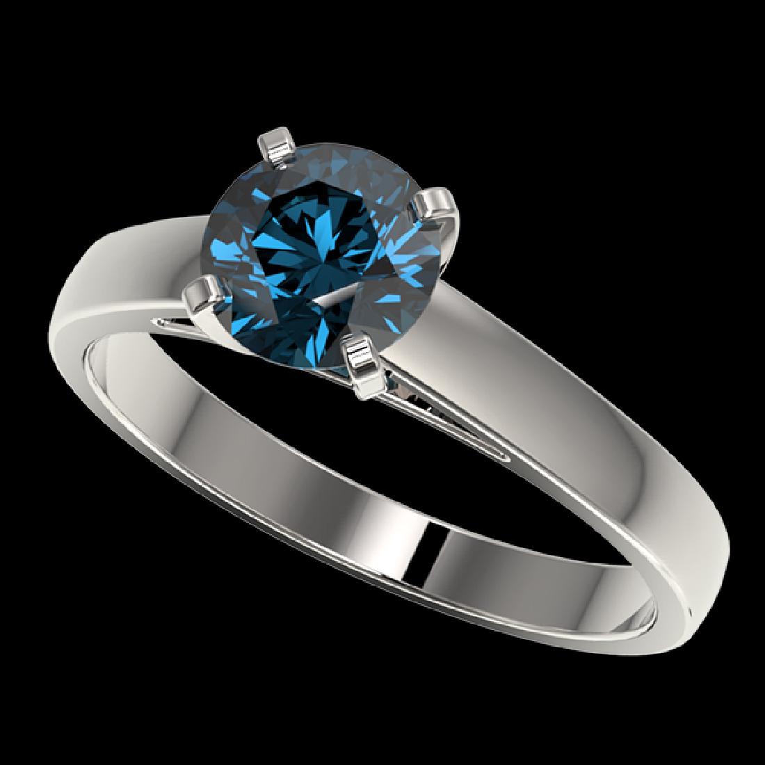1.28 CTW Certified Intense Blue Si Diamond Solitaire: 36539-REF-179Y3V ---- 1.28 CTW Certified Intense Blue Si Diamond Solitaire Engagment Ring Gold Manufacturer's Suggested Retail Price: $8850.00 GEMMARI Designer Brand Luxury Jewelry, made in the USA GE
