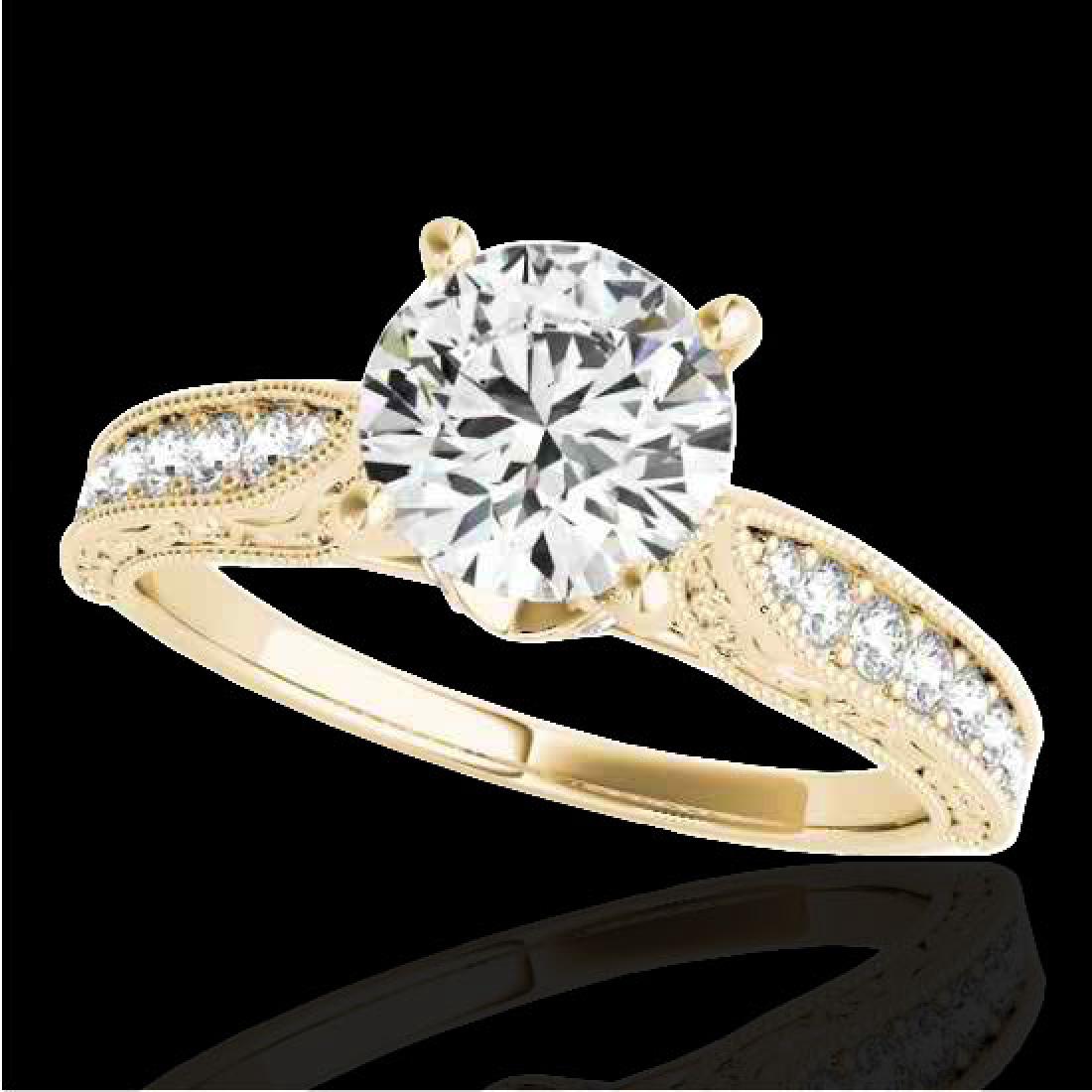 1.5 CTW G-Si Certified Diamond Solitaire Bridal Antique: 34731-REF-221Y8V ---- 1.5 CTW G-Si Certified Diamond Solitaire Bridal Antique Ring Gold Manufacturer's Suggested Retail Price: $11000.00 GEMMARI Designer Brand Luxury Jewelry, made in the USA GEMMARI 