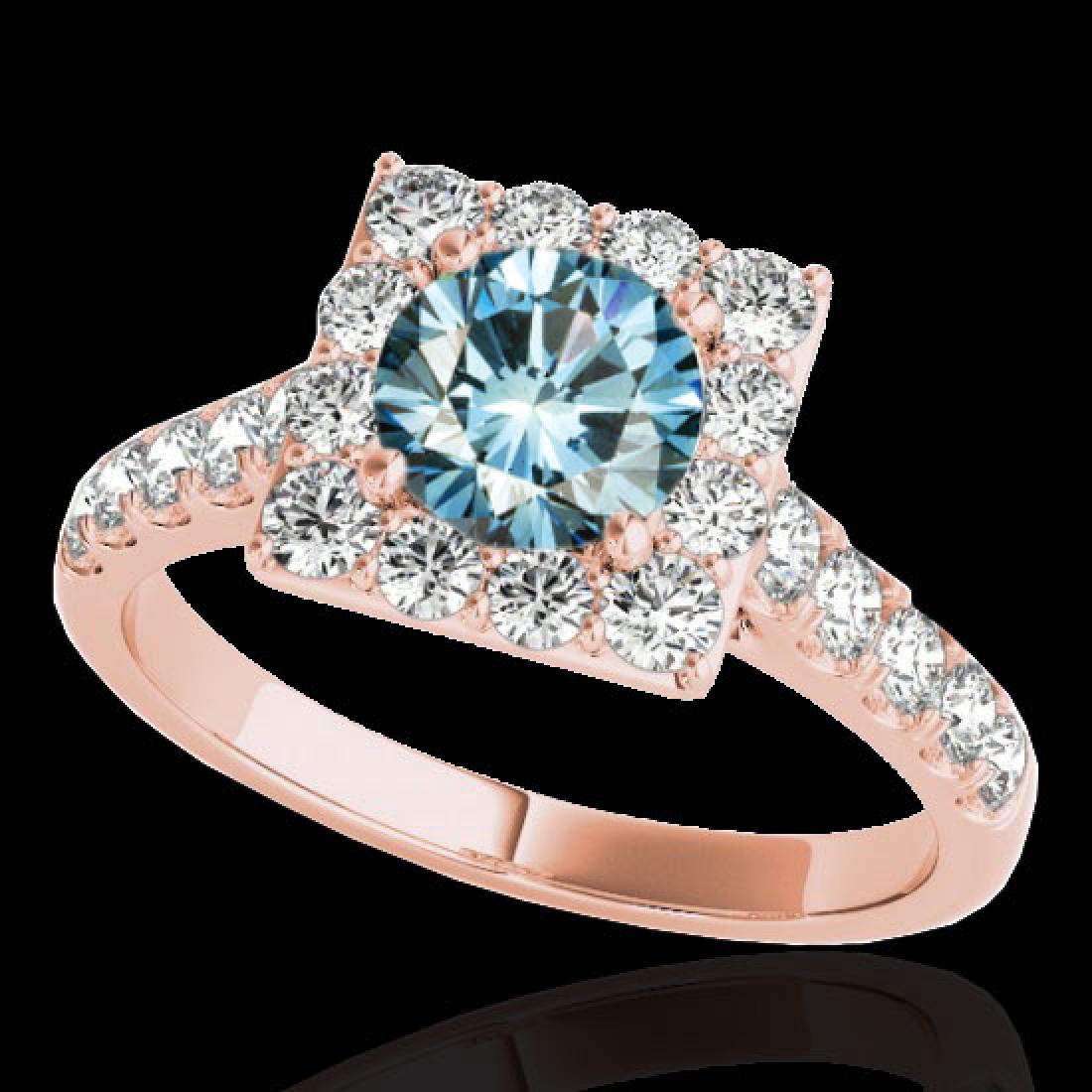 2 CTW Si Certified Blue Diamond Bridal Solitaire Halo: 34138-REF-210W9M ---- 2 CTW Si Certified Blue Diamond Bridal Solitaire Halo Ring Gold Manufacturer's Suggested Retail Price: $10450.00 GEMMARI Designer Brand Luxury Jewelry, made in the USA GEMMARI Re