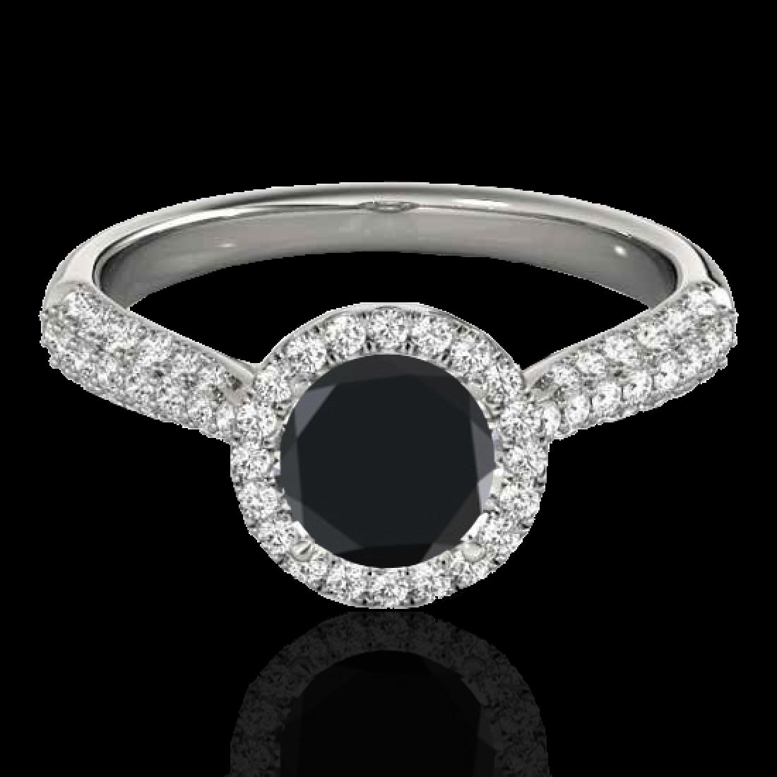 1.4 CTW Certified Vs Black Diamond Bridal Solitaire: 33301-REF-63F5X ---- 1.4 CTW Certified Vs Black Diamond Bridal Solitaire Halo Ring Gold Manufacturer's Suggested Retail Price: $3150.00 GEMMARI Designer Brand Luxury Jewelry, made in the USA GEMMARI R