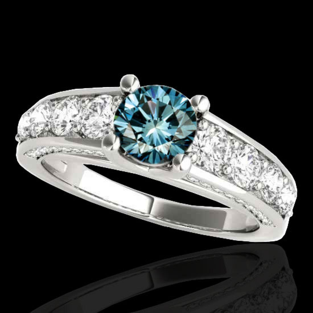 3.05 CTW Si Certified Fancy Blue Diamond Bridal: 35521-REF-343M6R ---- 3.05 CTW Si Certified Fancy Blue Diamond Bridal Solitaire Ring Gold Manufacturer's Suggested Retail Price: $17000.00 GEMMARI Designer Brand Luxury Jewelry, made in the USA GEMMAR
