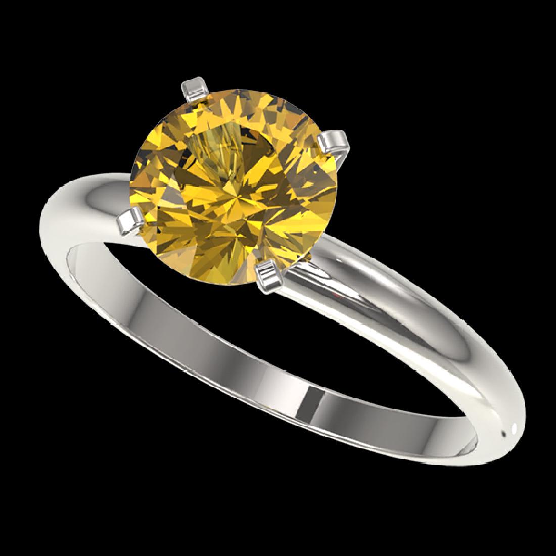 2 CTW Certified Intense Yellow Si Diamond Solitaire: 32940-REF-417Y6V ---- 2 CTW Certified Intense Yellow Si Diamond Solitaire Engagment Ring Gold Manufacturer's Suggested Retail Price: $20650.00 GEMMARI Designer Brand Luxury Jewelry, made in the USA GE
