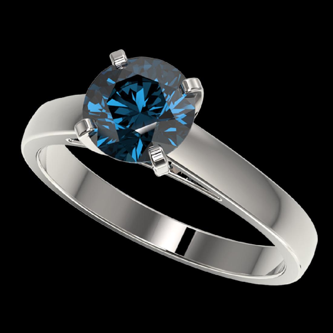 1.57 CTW Certified Intense Blue Si Diamond Solitaire: 36550-REF-208R9N ---- 1.57 CTW Certified Intense Blue Si Diamond Solitaire Engagment Ring Gold Manufacturer's Suggested Retail Price: $10350.00 GEMMARI Designer Brand Luxury Jewelry, made in the USA G