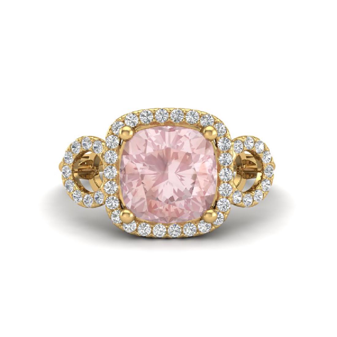 2.75 CTW Morganite & Micro VS/SI Diamond Certified Ring: 23007-REF-72R9N ---- 2.75 CTW Morganite & Micro VS/SI Diamond Certified Ring 14K Gold Manufacturer's Suggested Retail Price: $3600.00 GEMMARI Designer Brand Luxury Jewelry, made in the USA GEMMARI Ret
