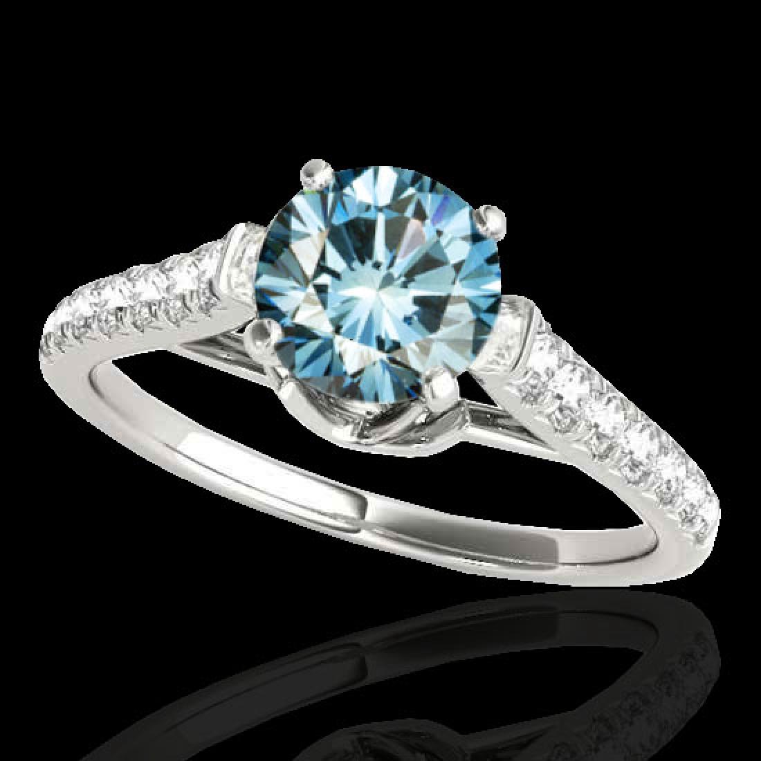 1.46 CTW Si Certified Fancy Blue Diamond Solitaire: 34966-REF-163X6H ---- 1.46 CTW Si Certified Fancy Blue Diamond Solitaire Bridal Ring Gold Manufacturer's Suggested Retail Price: $8100.00 GEMMARI Designer Brand Luxury Jewelry, made in the USA GEMMARI