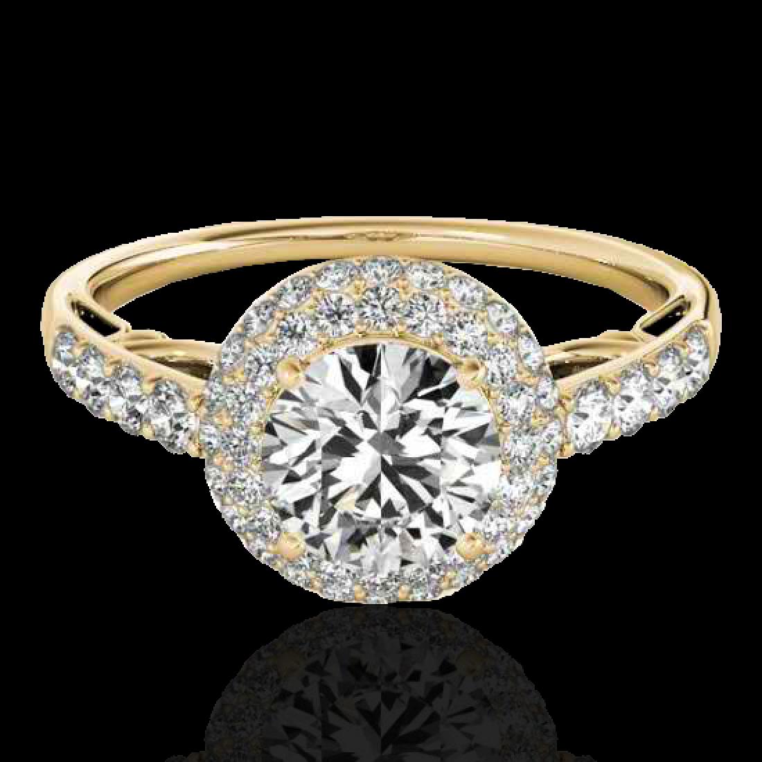 1.65 CTW G-Si Certified Diamond Bridal Solitaire Halo: 33699-REF-178M2R ---- 1.65 CTW G-Si Certified Diamond Bridal Solitaire Halo Ring Gold Manufacturer's Suggested Retail Price: $8800.00 GEMMARI Designer Brand Luxury Jewelry, made in the USA GEMMARI Ret