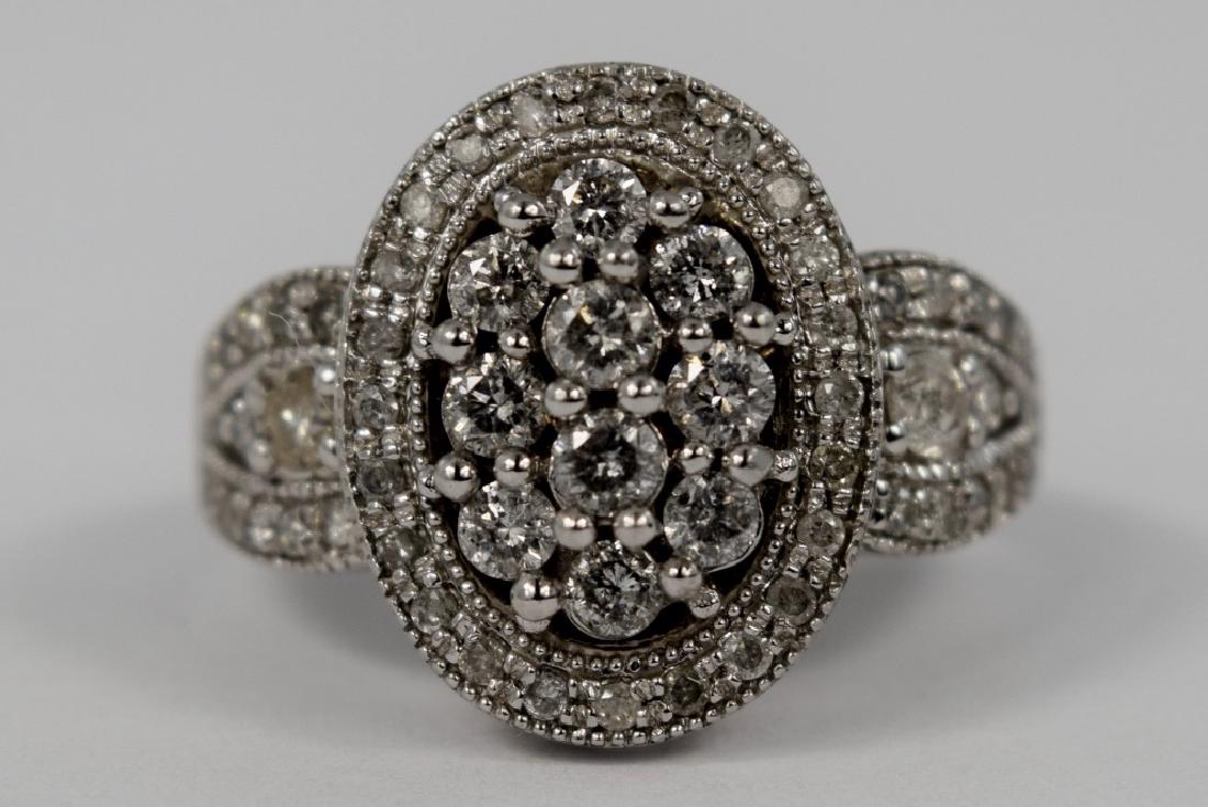 10K WHITE GOLD DIAMOND CLUSTER RING (1 of 10)