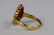VINTAGE 14K GOLD DIAMOND & RUBY ART DECO RING - 4