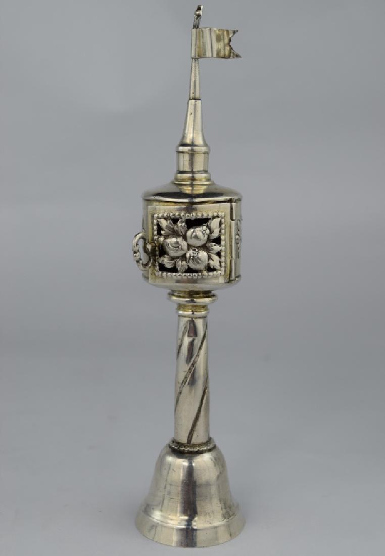 ANTIQUE 800 SILVER SPICE TOWER GERMANY c.1900 (1 of 9)