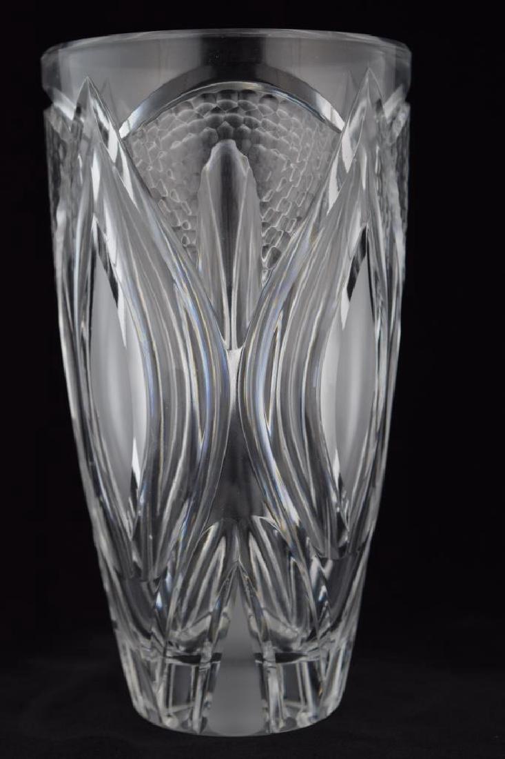 VARGA HUNGARIAN CRYSTAL SIGNED FLORAL VASE (1 of 8)