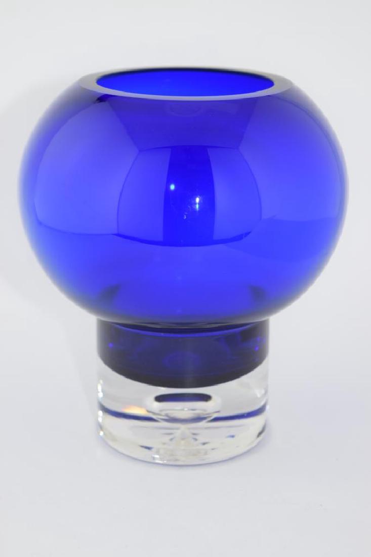 RARE BLOCK STOCKHOLM COBALT CRYSTAL VASE (1 of 9)