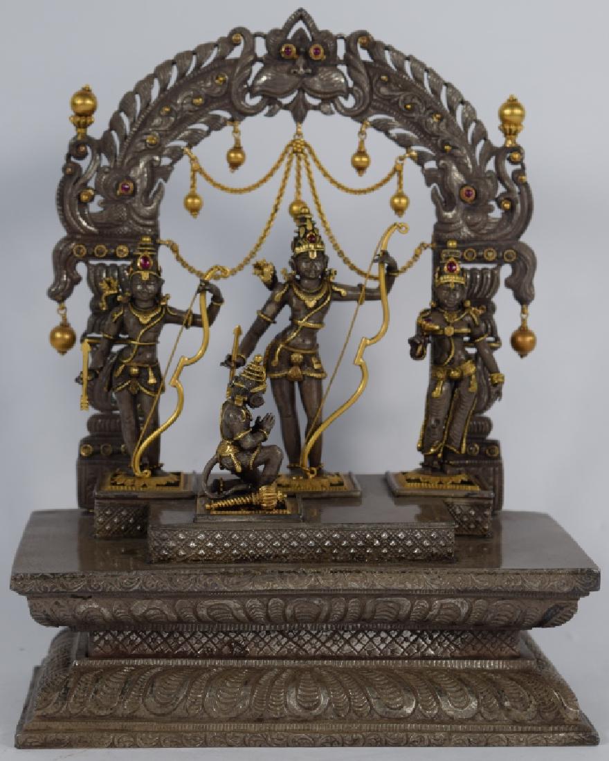 HINDU PANCHALOHAM RAMA PARIVAR TEMPLE DESK SET (1 of 10)
