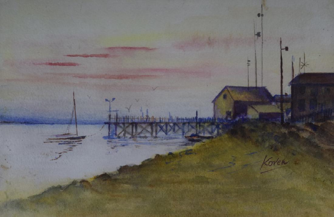 KOVEN WATERCOLOR PAINTING LANDSCAPE SIGNED (1 of 10)