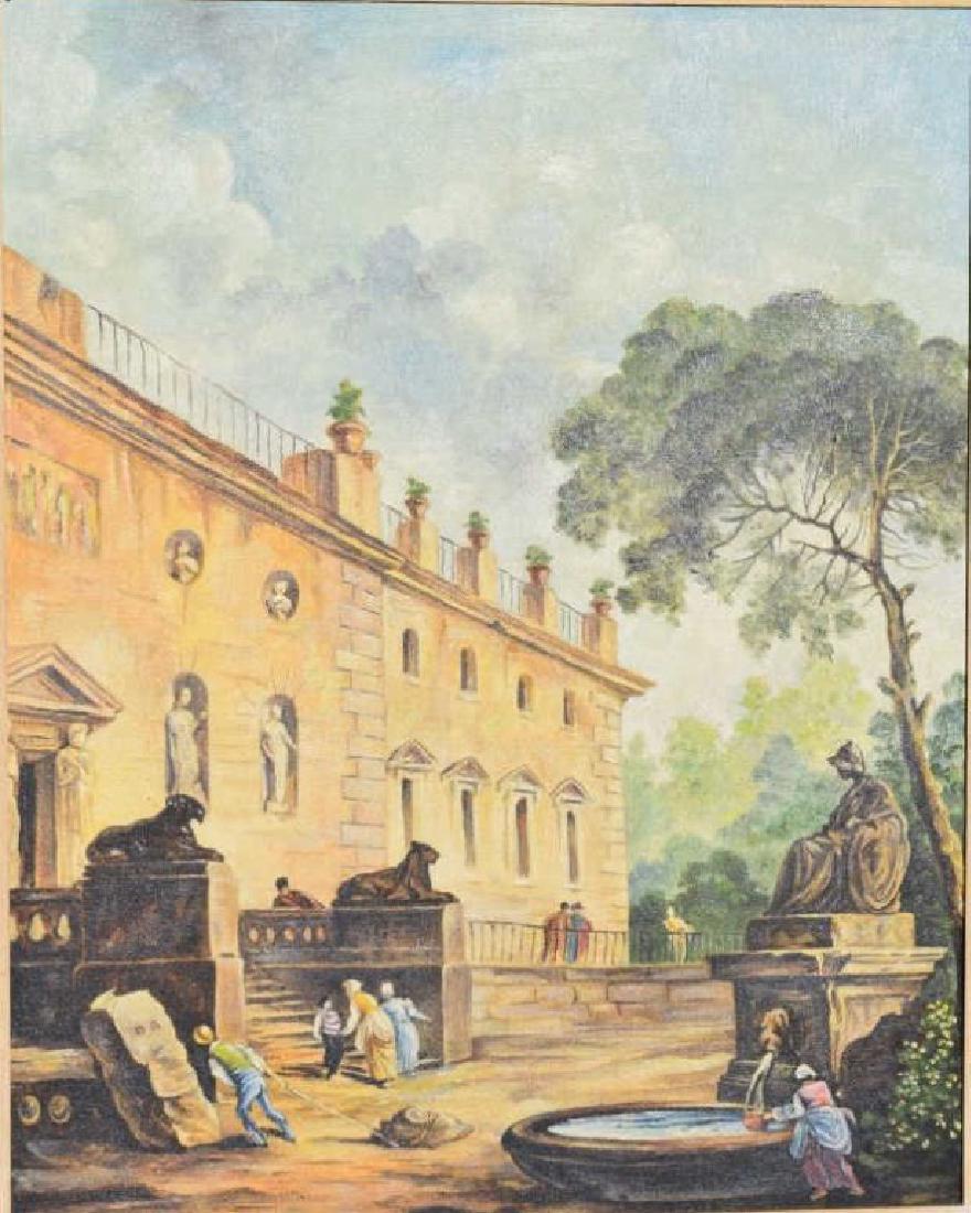 ROMAN VILLA OIL PAINTING ON BOARD SIGNED DA (1 of 10)