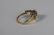 14K GOLD SAPPHIRE RUBY PANTHER HEAD RING - 7