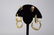 3 PAIR 14K 18K GOLD EARRINGS EMERALDS SAPPHIRES+ - 3