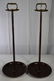 PAIR JAPANESE TALL COPPER SHOKUDAI CANDLE STANDS - 4