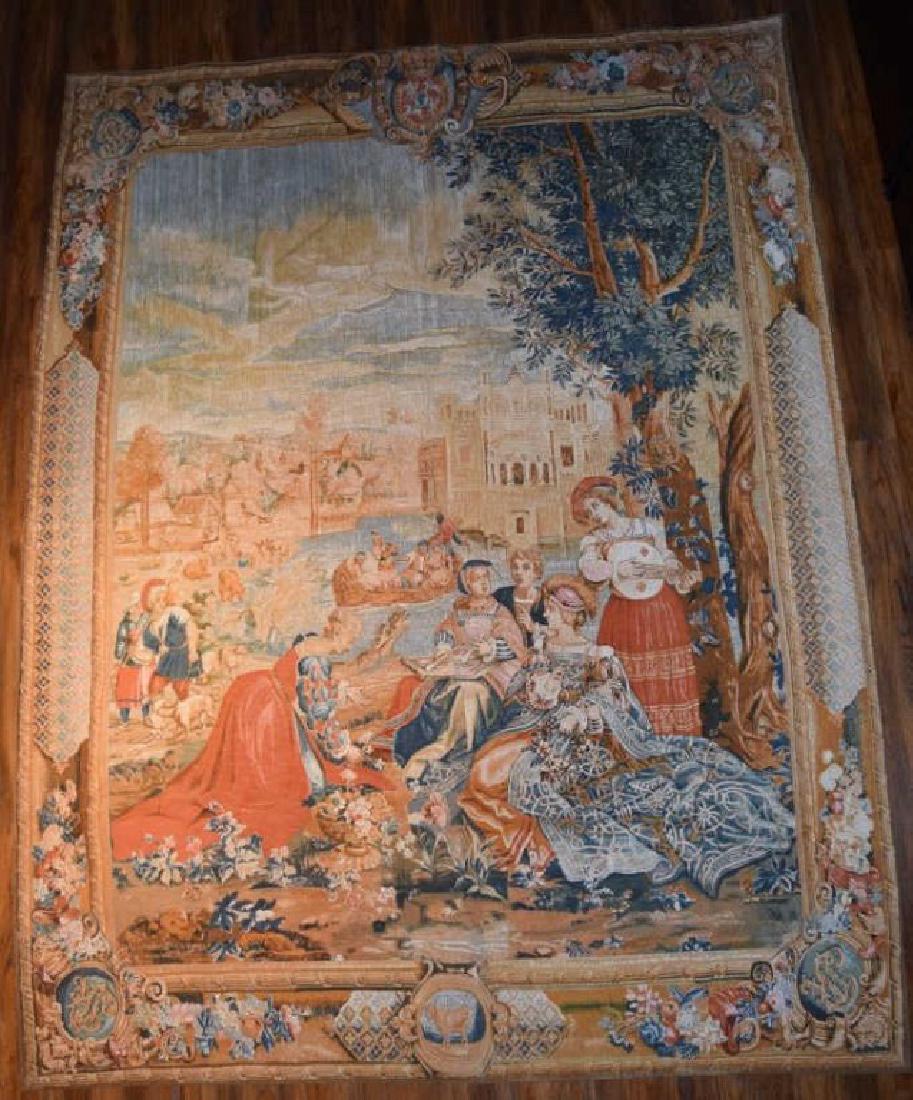 FRENCH PARISIAN CANAL LANDSCAPE SCENE TAPESTRY (1 of 14)