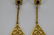 14K GOLD BLUE TOPAZ TRIANGLE DANGLE EARRINGS - 8