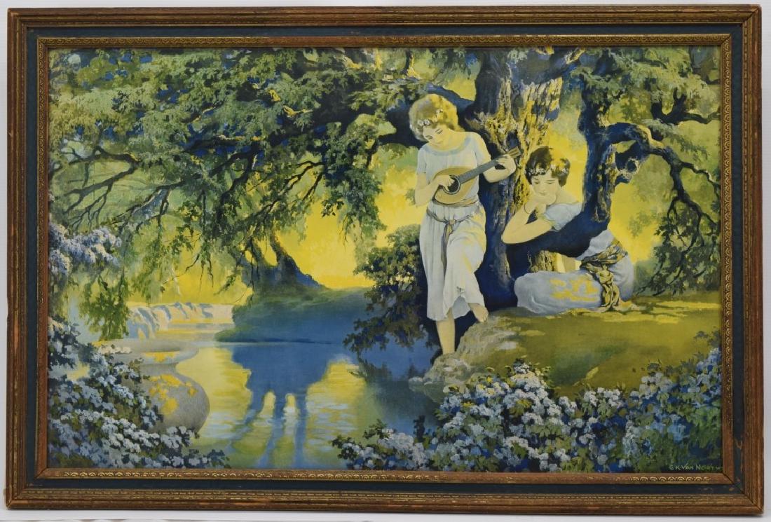 CHESTER K. VAN NORTWICK TWO GIRLS ARTWORK PRINT