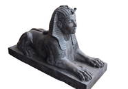 PAIR MONUMENTAL SPHINX BRONZE SCULPTURES