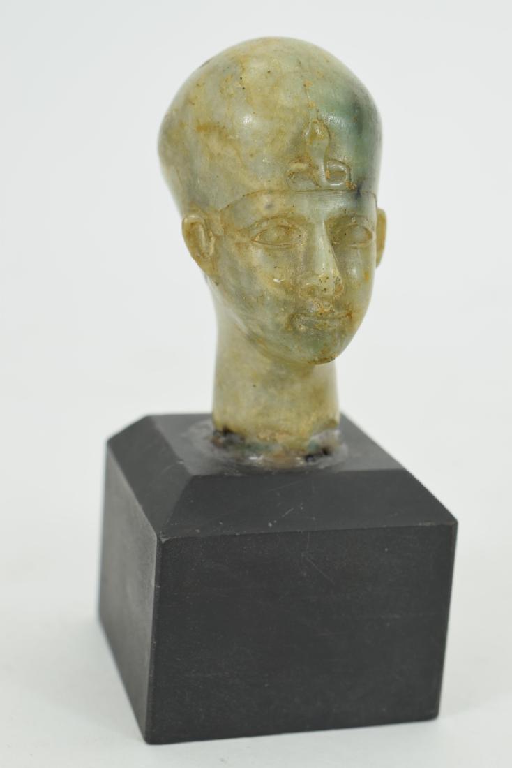 GREEN PORPHYRITE EGYPTIAN PHARAOH HEAD (1 of 14)