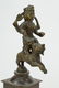 18TH C. BRONZE KRISHNA RIDING ON LION W/ SWORD