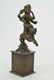 18TH C. BRONZE KRISHNA RIDING ON LION W/ SWORD - 2