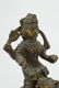 18TH C. BRONZE KRISHNA RIDING ON LION W/ SWORD - 3