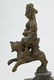 18TH C. BRONZE KRISHNA RIDING ON LION W/ SWORD - 8