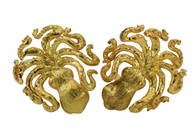 18K GOLD LARGE OCTOPUS EARRINGS