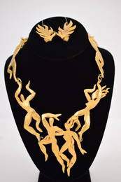 HERVE VAN DER STRAETEN VERMEIL FIGURAL NECKLACE