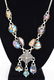 STERLING SILVER PYRAMID DICHROIC GLASS NECKLACE - 13