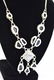 STERLING SILVER PYRAMID DICHROIC GLASS NECKLACE - 14