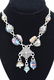 STERLING SILVER PYRAMID DICHROIC GLASS NECKLACE - 2