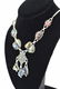 STERLING SILVER PYRAMID DICHROIC GLASS NECKLACE - 5