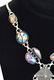 STERLING SILVER PYRAMID DICHROIC GLASS NECKLACE - 7