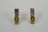 14K GOLD MULTI-COLOR SEMI-PRECIOUS EARRINGS