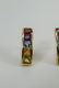 14K GOLD MULTI-COLOR SEMI-PRECIOUS EARRINGS - 6