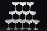 12 ST. LOUIS FLORENCE CRYSTAL CHAMPAGNE GLASSES