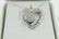 STERLING SILVER DIAMOND HEART PENDANT NECKLACE