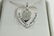 STERLING SILVER DIAMOND HEART PENDANT NECKLACE - 6