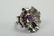 14K WHITE GOLD RUBY DIAMOND & STAR SAPPHIRE RING - 10