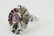 14K WHITE GOLD RUBY DIAMOND & STAR SAPPHIRE RING - 11