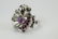 14K WHITE GOLD RUBY DIAMOND & STAR SAPPHIRE RING - 2