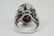 14K WHITE GOLD RUBY DIAMOND & STAR SAPPHIRE RING - 5